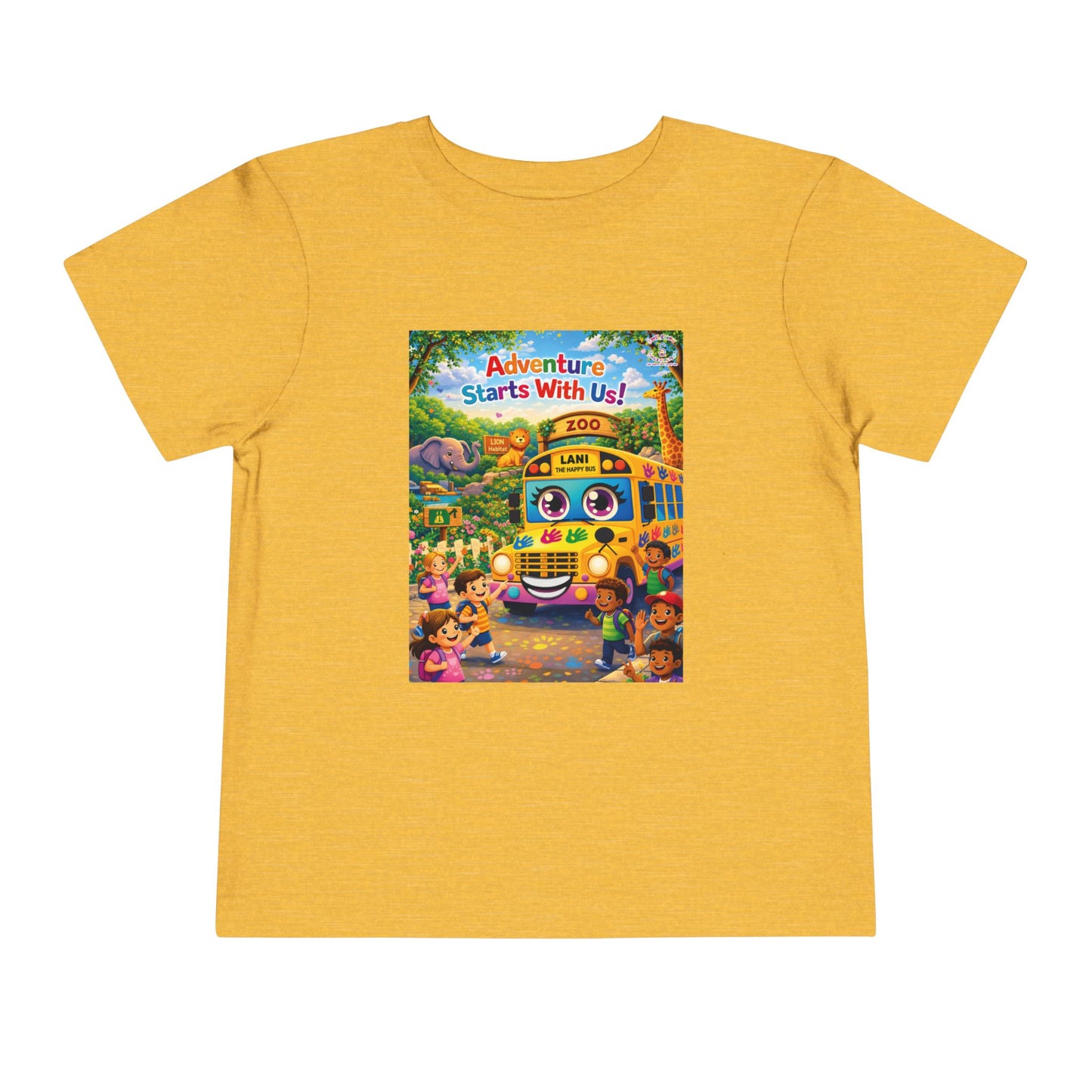 Lani™ Toddler Short Sleeve Tee – "Adventure Starts With Us!" Graphic