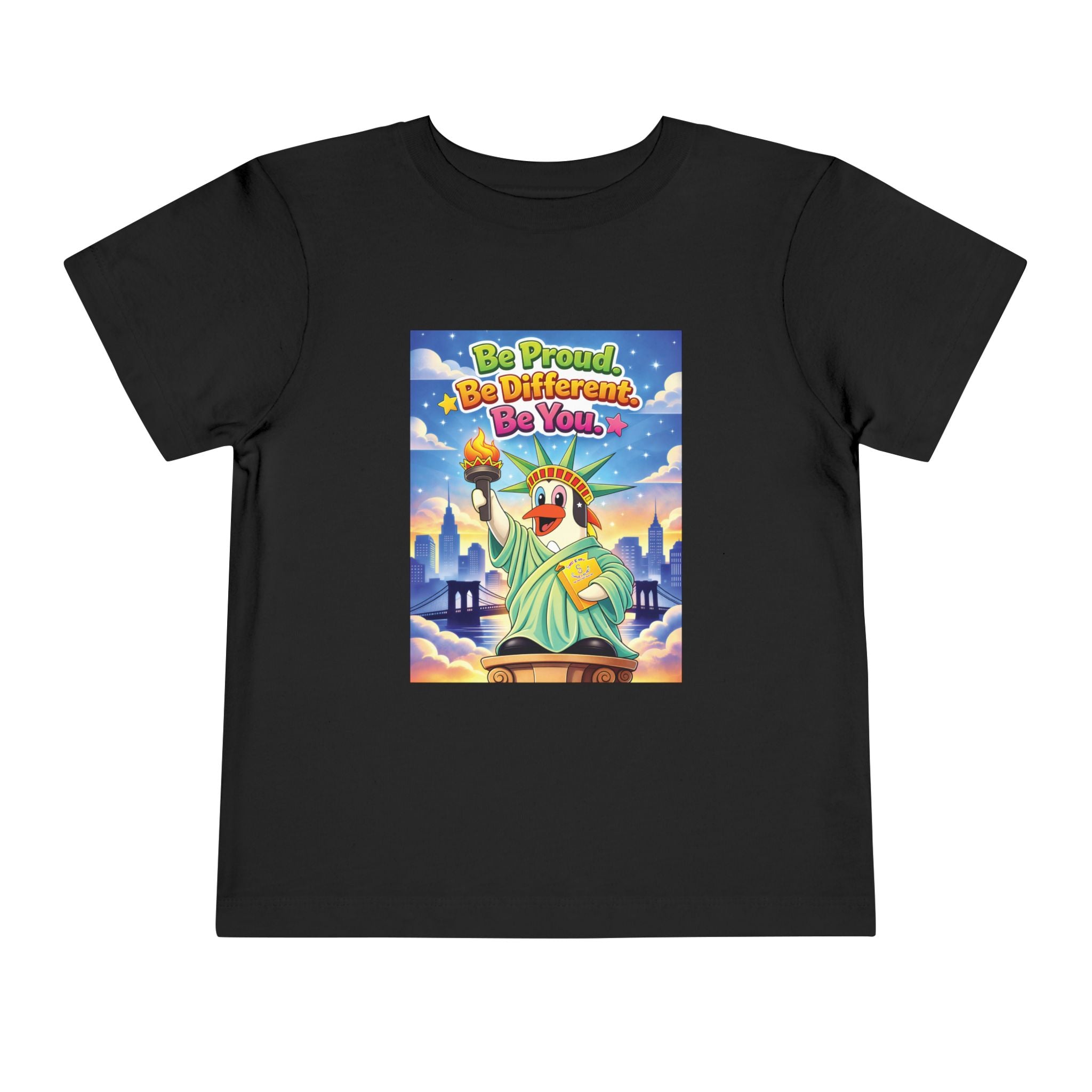 TuBz™ "Be Proud. Be Different. Be You." Toddler T- Shirt - Inspirational Kids Tee