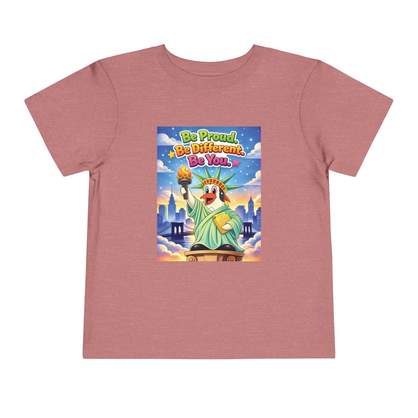 TuBz™ "Be Proud. Be Different. Be You." Toddler T- Shirt - Inspirational Kids Tee