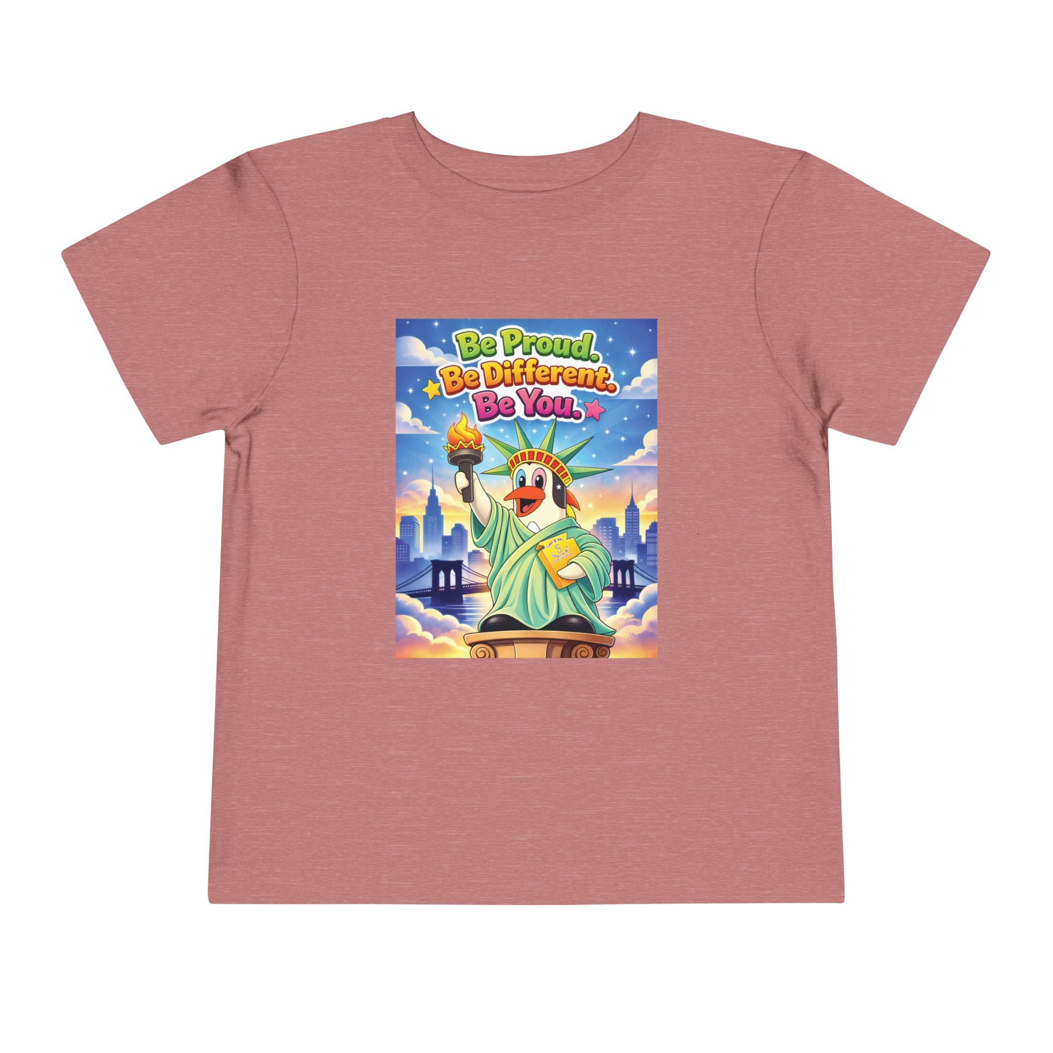TuBz™ "Be Proud. Be Different. Be You." Toddler T- Shirt - Inspirational Kids Tee