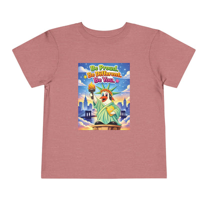 TuBz™ "Be Proud. Be Different. Be You." Toddler T- Shirt - Inspirational Kids Tee