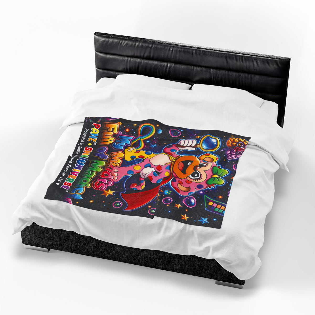 Panz™ Velveteen Plush Blanket – "My Mind is Full of Magic" Graphic | Smile Universe Collection