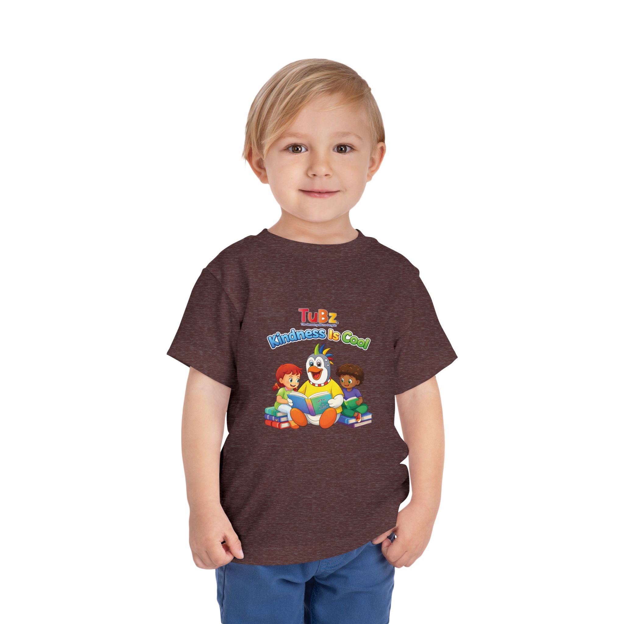 TuBz™ "Kindness Is Cool" Kids T-Shirt - Positive Message Graphic Tee | Smile Universe TuBz4Kidz