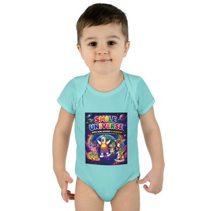 Smile Universe™ Infant Baby Rib Bodysuit – "Where Being Different is CELEBRATED!" Graphic