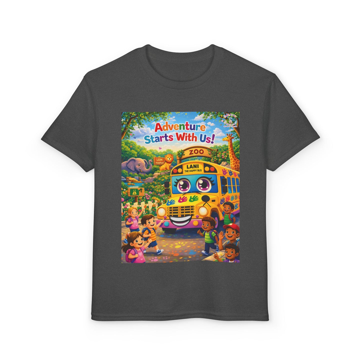 Lani™ Youth DryBlend® T-Shirt – "Adventure Starts With Us!" Graphic