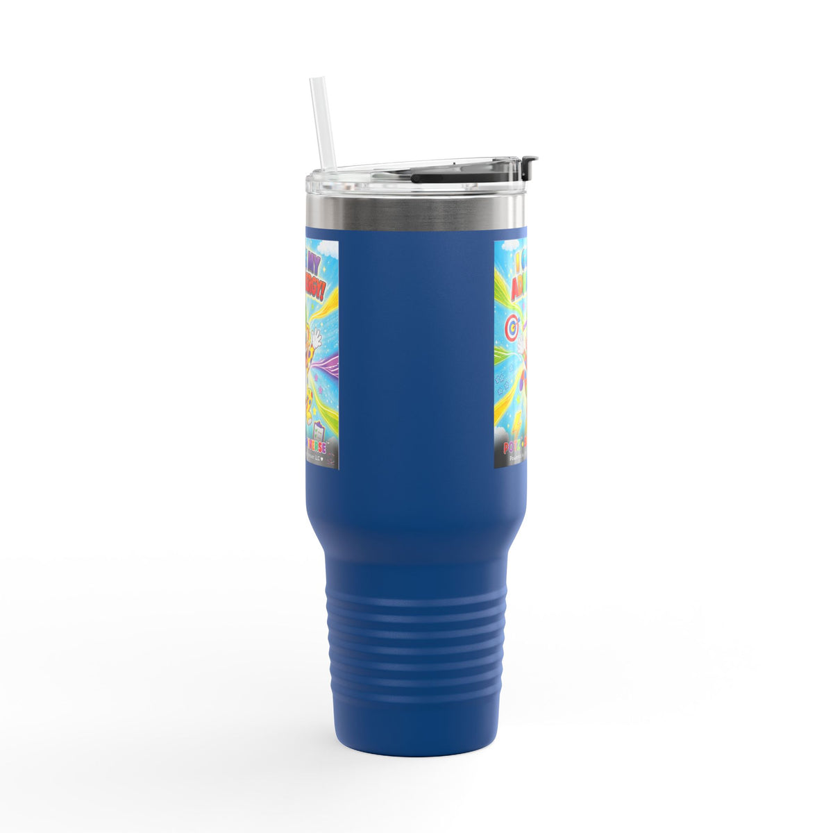 Potz™ Insulated Travel Mug 40oz – "I Guide My ADHD Energy!" Graphic Tumbler | Smile Universe Collection