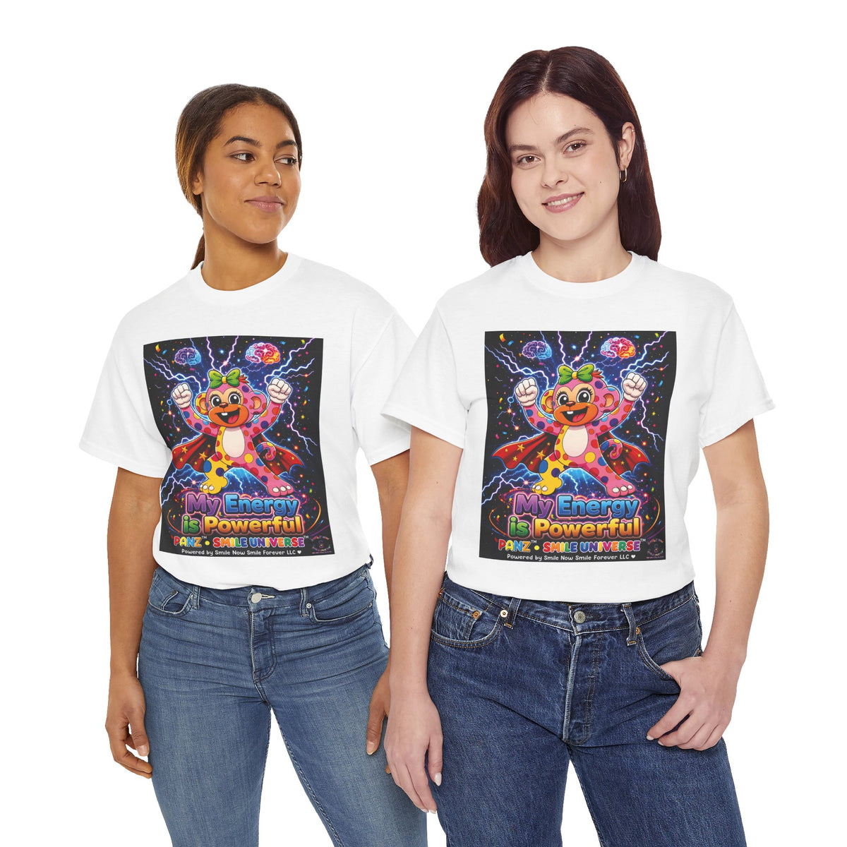 Panz™ Unisex Heavy Cotton™ Tee For Adult – "My Energy is Powerful" Graphic Tee | Smile Universe Collection