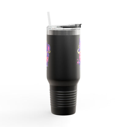 Piklez™ 40oz Insulated Travel Mug – "Full of Love!" Graphic | Smile Universe Collection