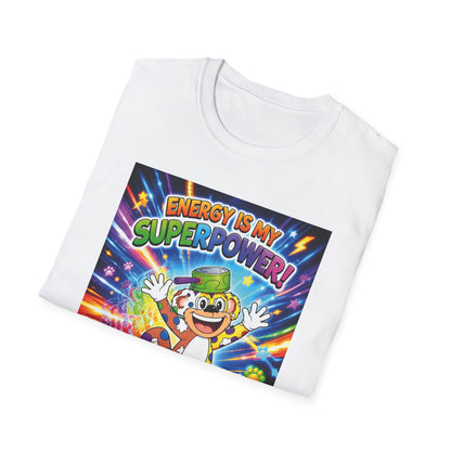 Potz™ Unisex Softstyle T-Shirt – "Energy is My Superpower!" Graphic Tee | Smile Universe Collection