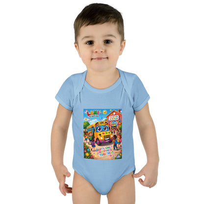 Lani™ Infant Baby Rib Bodysuit – "Let's Sing Happiness Together!" Graphic