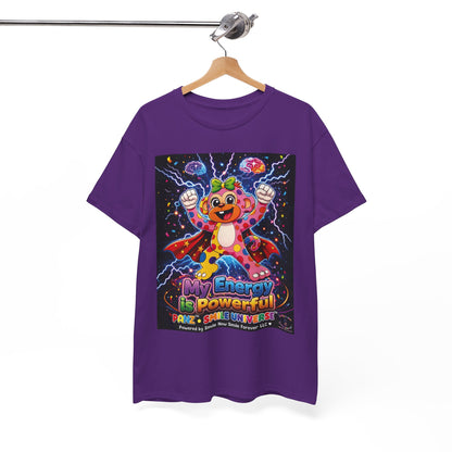 Panz™ Unisex Heavy Cotton™ Tee For Adult – "My Energy is Powerful" Graphic Tee | Smile Universe Collection