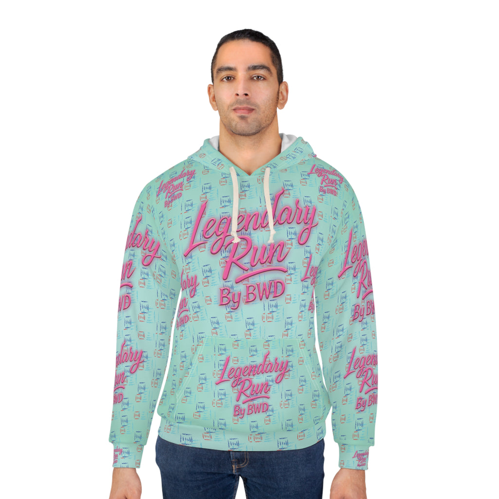 Legendary Run All-Over Print Hoodie — Pullover