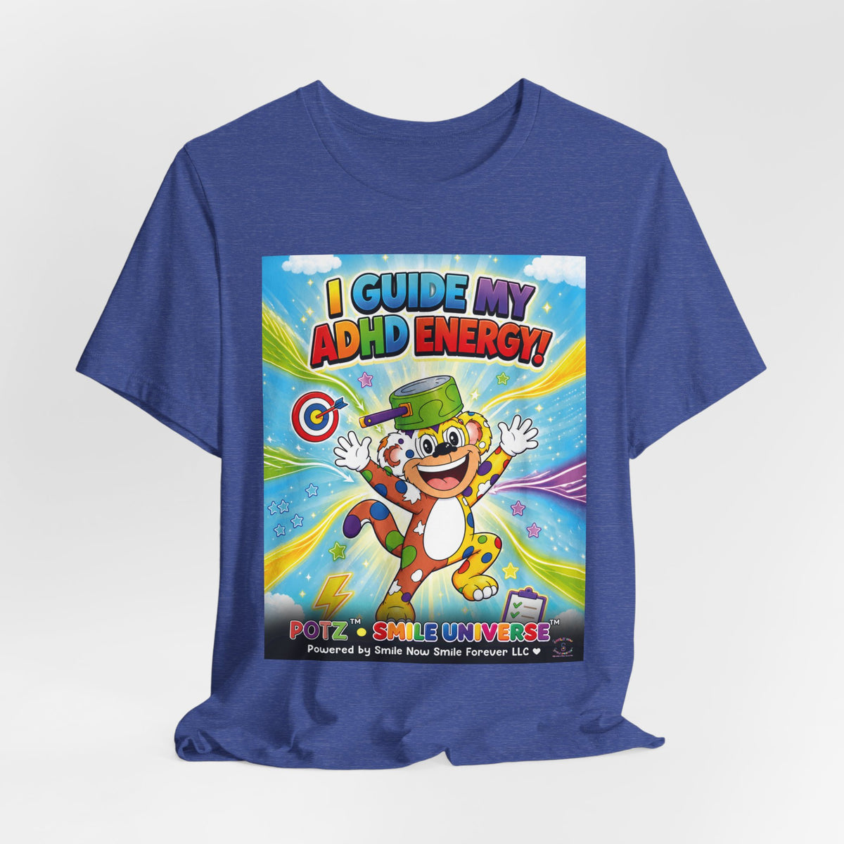 Potz™ Unisex Jersey Short Sleeve Tee – "I Guide My ADHD Energy!" Graphic Tee | Smile Universe Collection
