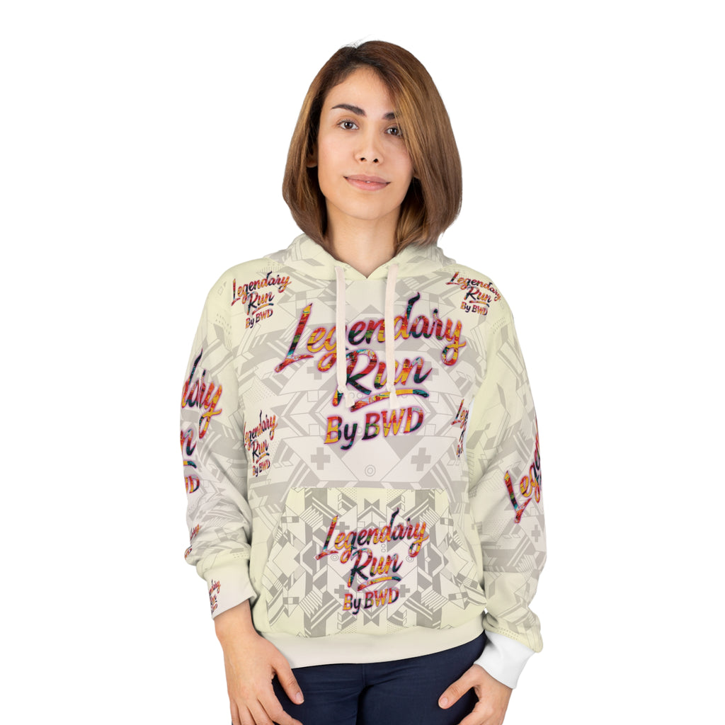 Legendary Run All-Over Print Hoodie — Pullover