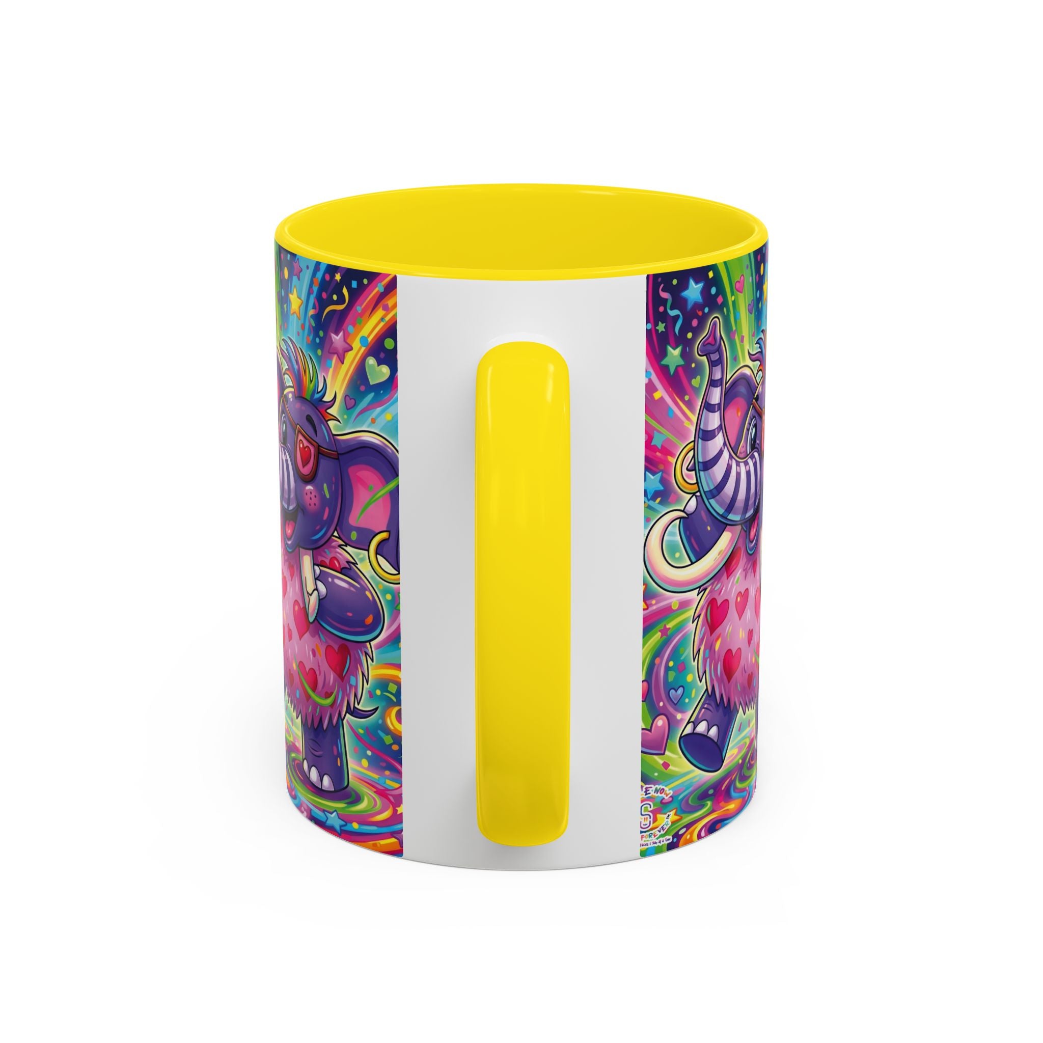 Piklez™ 11oz, 15oz Accent Coffee Mug – "Born to Celebrate!" Graphic | Smile Universe Collection