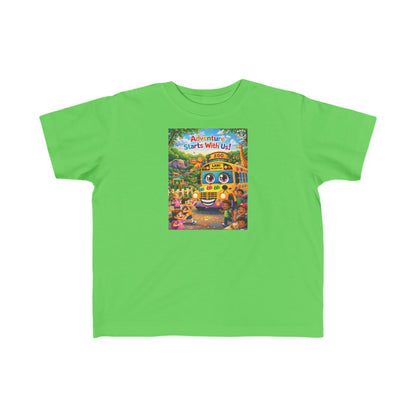 Lani™ Toddler's Fine Jersey Tee – "Adventure Starts With Us!" Graphic