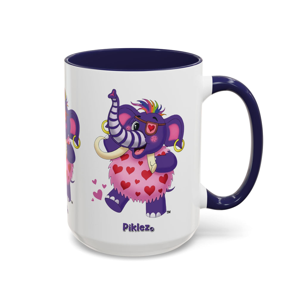 Piklez™ Accent Coffee Mug (11oz & 15oz) – "Full of Love!" Graphic | Smile Universe Collection
