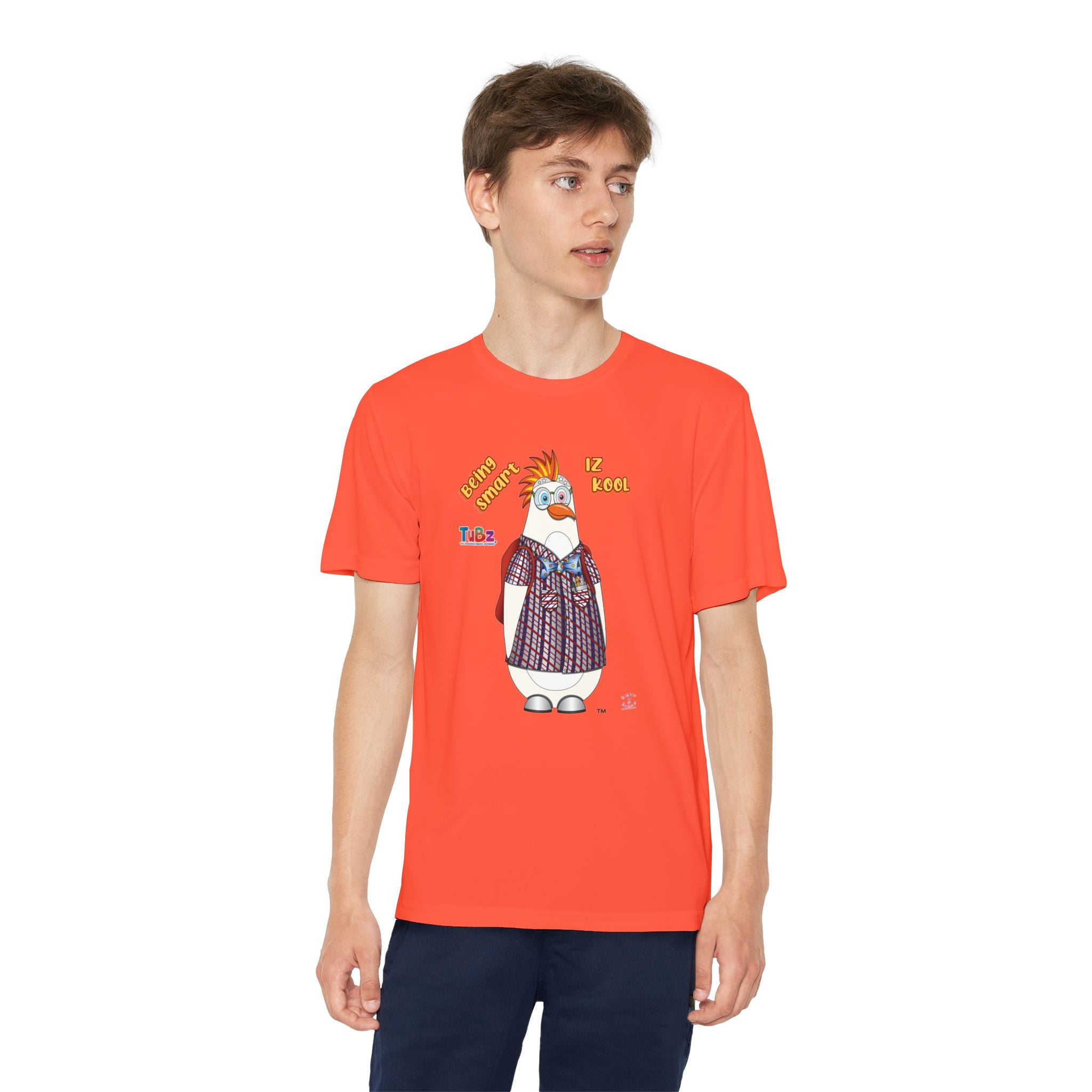 TuBz™ "Being Smart Iz Kool" Youth Competitor T- Shirt - Character Dress-Up Graphic Tee