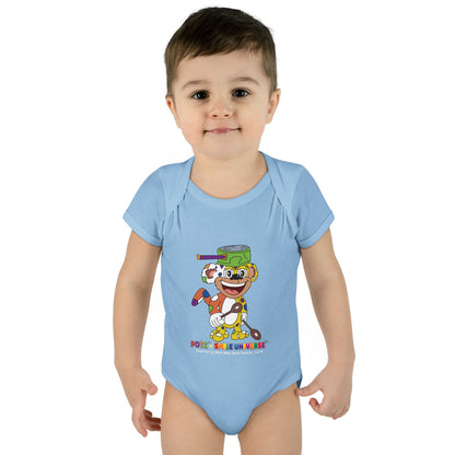 Potz™ Infant Baby Rib Bodysuit – Playful Chef Graphic Onesie | Smile Universe Collection