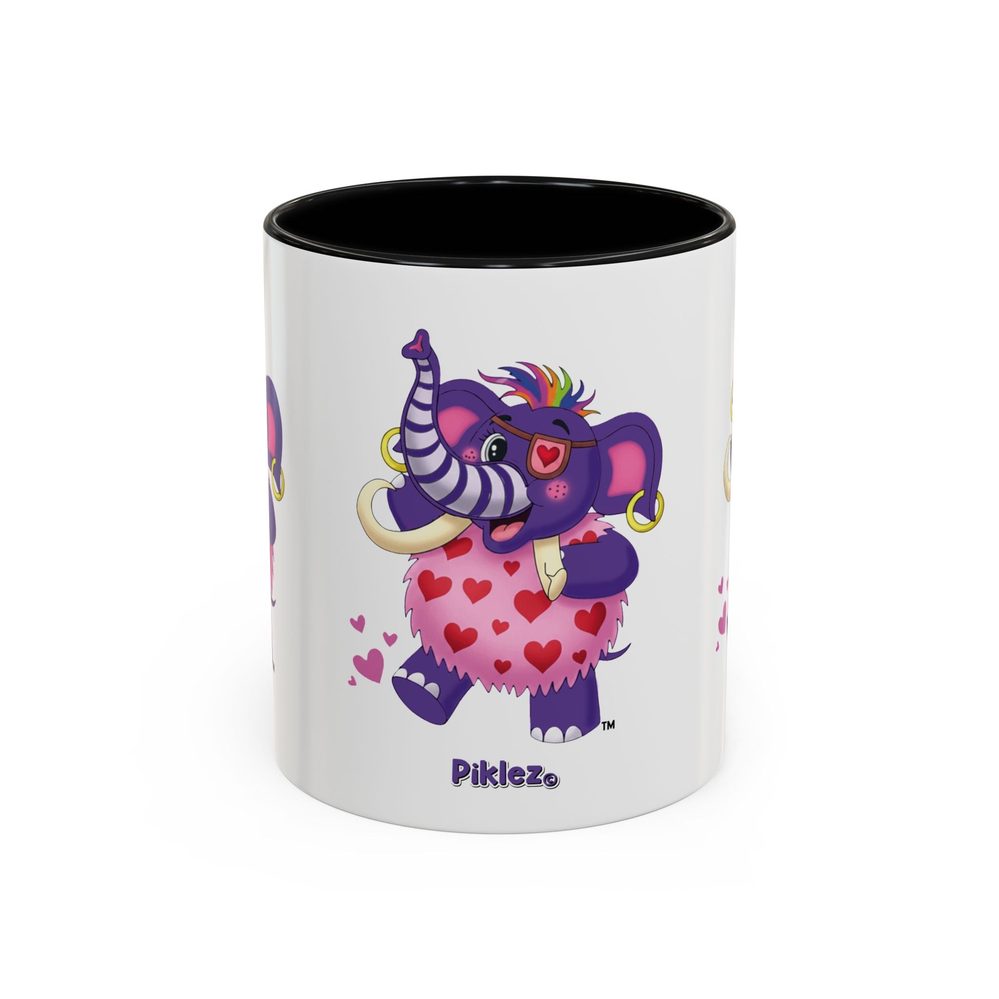 Piklez™ Accent Coffee Mug (11oz & 15oz) – "Full of Love!" Graphic | Smile Universe Collection