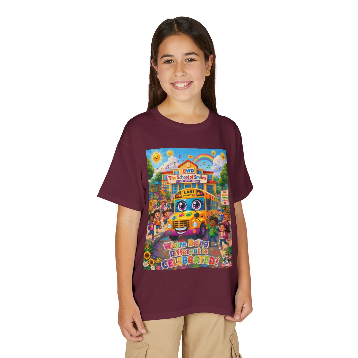 Lani™ Youth DryBlend® T-Shirt – "Where Being Different is CELEBRATED!" Graphic Shirt