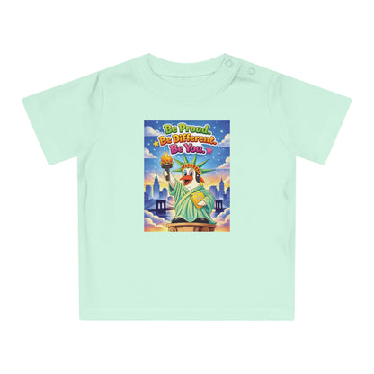TuBz™ "Be Proud. Be Different. Be You." Baby T- Shirt - Cute Inspirational Infant Tee