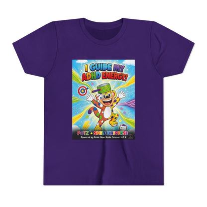 Potz™ Youth Short Sleeve Tee – "I Guide My ADHD Energy!" Graphic Tee | Smile Universe Collection