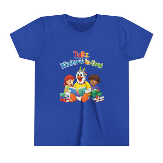 TuBz™ "Kindness Is Cool" Kids T-Shirt - Positive Message Graphic Tee | Smile Universe TuBz4Kidz