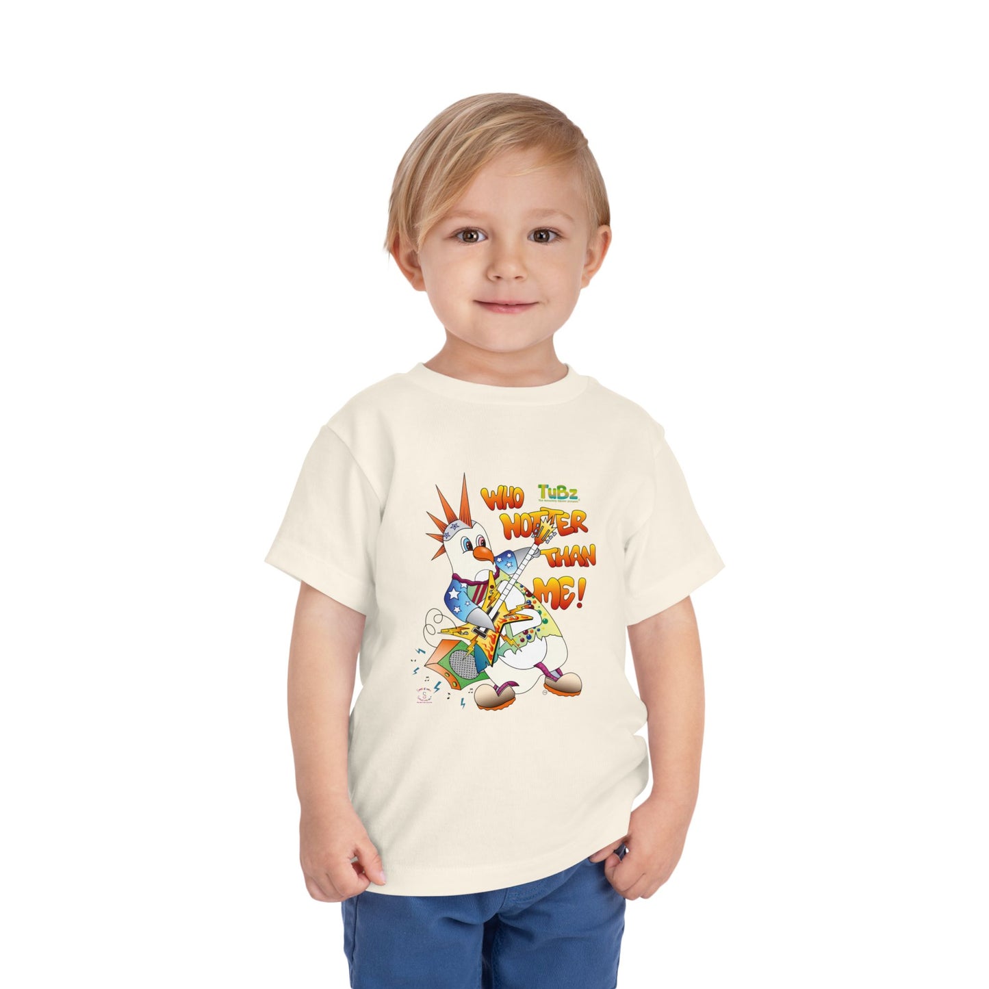 TuBz™ Rockstar Kids T-Shirt - "Who Hotter Than Me!" Graphic Tee | Smile Universe TuBz4Kidz Collection