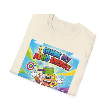 Potz™ Unisex Softstyle T-Shirt – "I Guide My ADHD Energy!" Graphic Tee | Smile Universe Collection