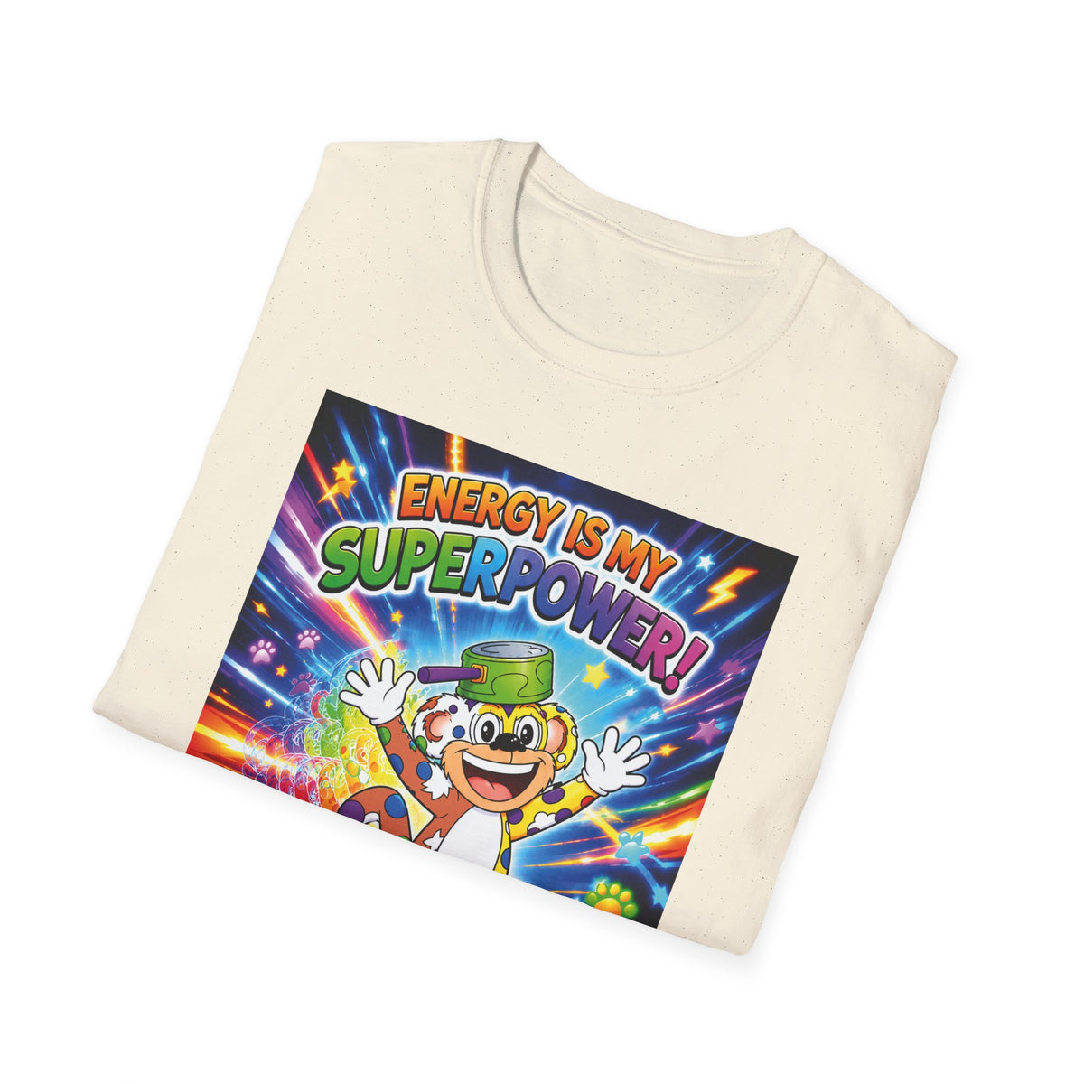 Potz™ Unisex Softstyle T-Shirt – "Energy is My Superpower!" Graphic Tee | Smile Universe Collection