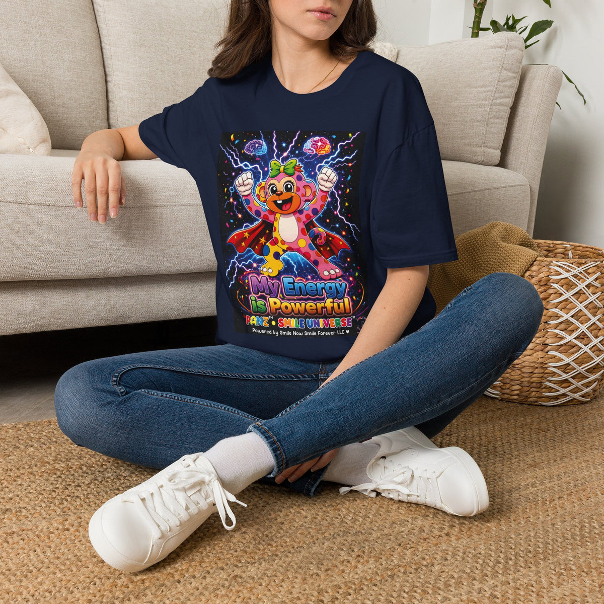 Panz™ Unisex Softstyle T-Shirt  for Adult– "My Energy is Powerful" Graphic Tee | Smile Universe Collection