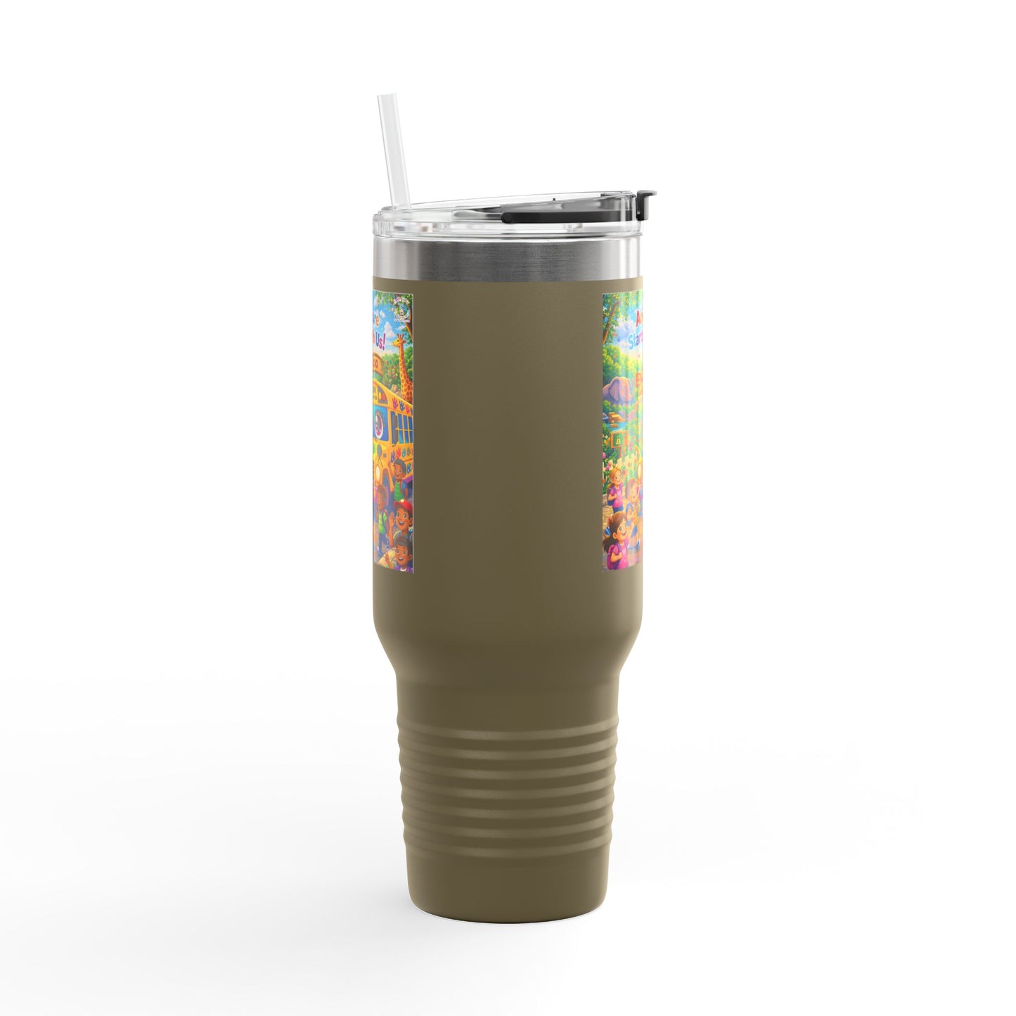 Lani™ 40oz Insulated Travel Mug – "Adventure Starts With Us!" Graphic