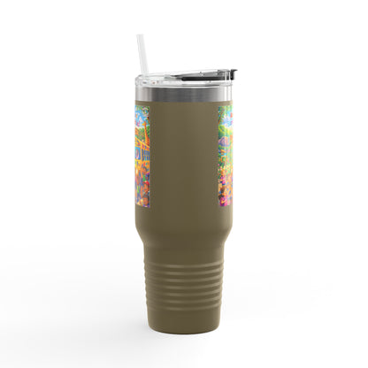 Lani™ 40oz Insulated Travel Mug – "Adventure Starts With Us!" Graphic