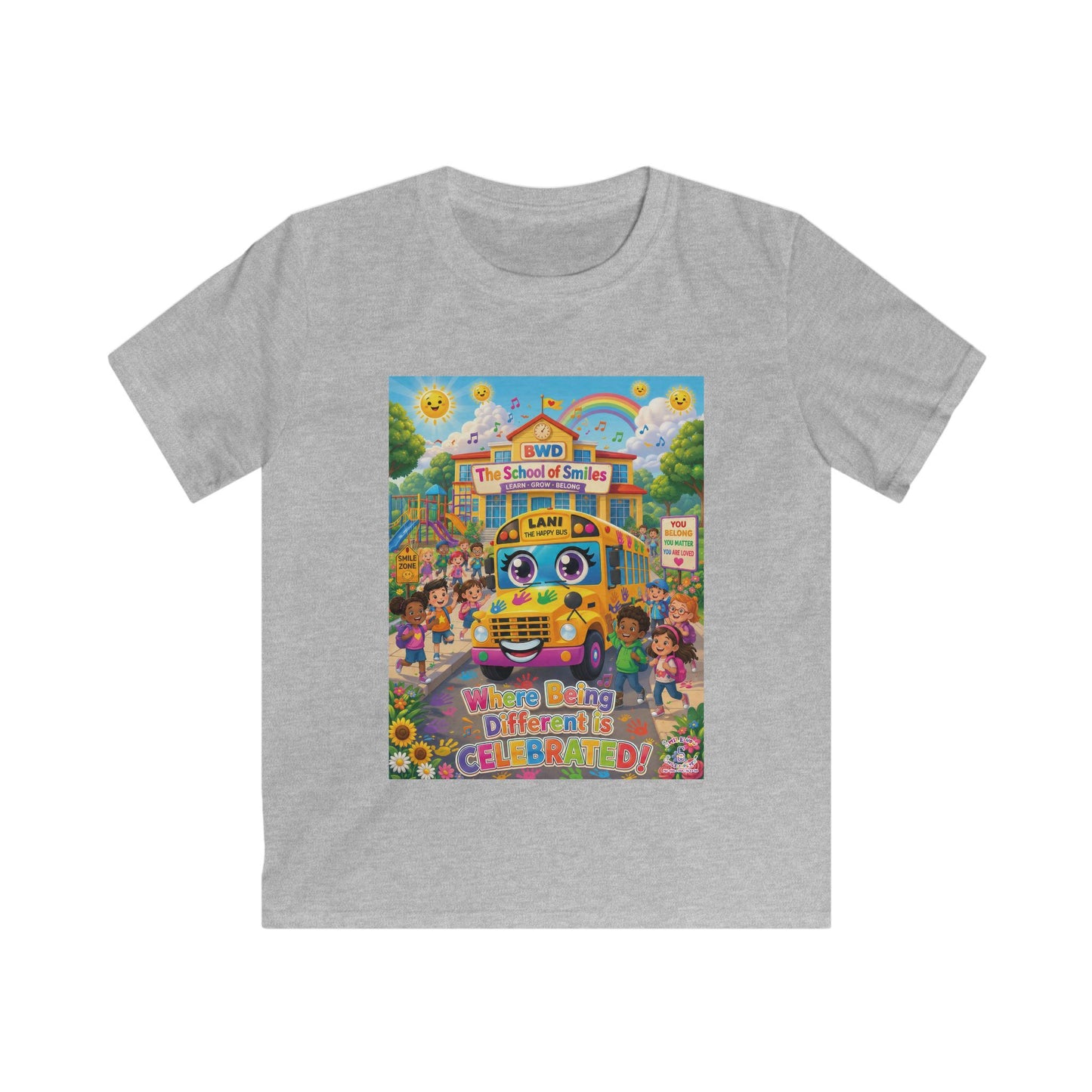 Lani™ Kids Softstyle Tee – "Where Being Different is CELEBRATED!" Graphic Shirt