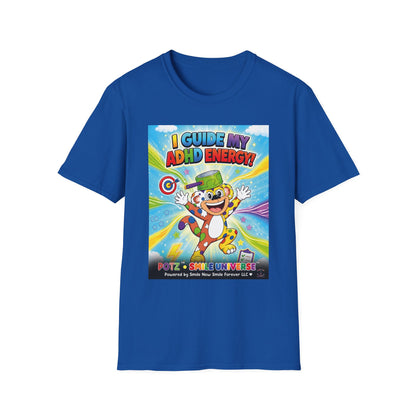 Potz™ Unisex Softstyle T-Shirt – "I Guide My ADHD Energy!" Graphic Tee | Smile Universe Collection