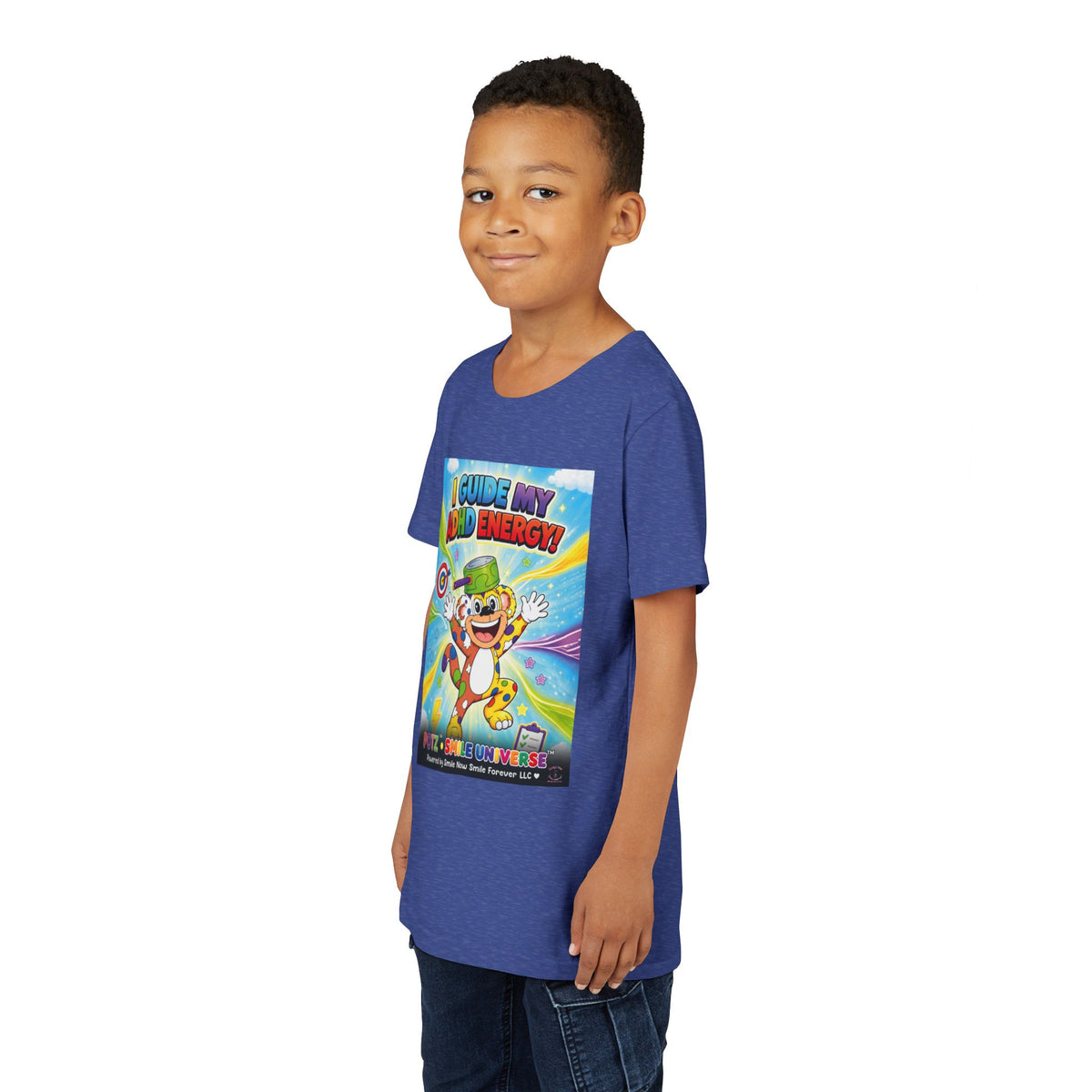 Potz™ Youth Short Sleeve Tee – "I Guide My ADHD Energy!" Graphic Tee | Smile Universe Collection