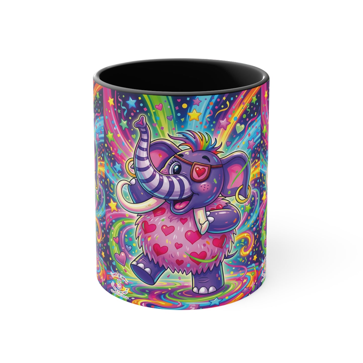 Piklez™ Accent Mug – "Born to Celebrate!" Graphic | Smile Universe Collection