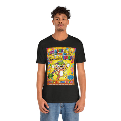 Potz™ Unisex Jersey Short Sleeve Tee – "My ADHD Brain is Full of Brilliant Ideas!" Graphic Tee | Smile Universe Collection