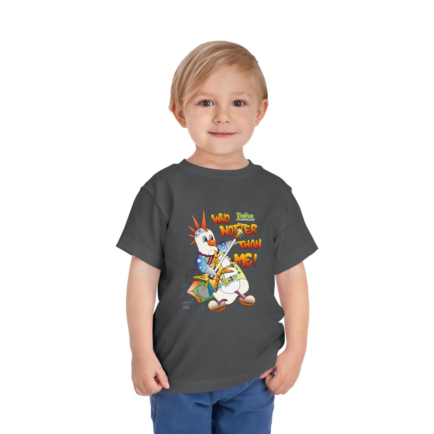 TuBz™ Rockstar Kids T-Shirt - "Who Hotter Than Me!" Graphic Tee | Smile Universe TuBz4Kidz Collection