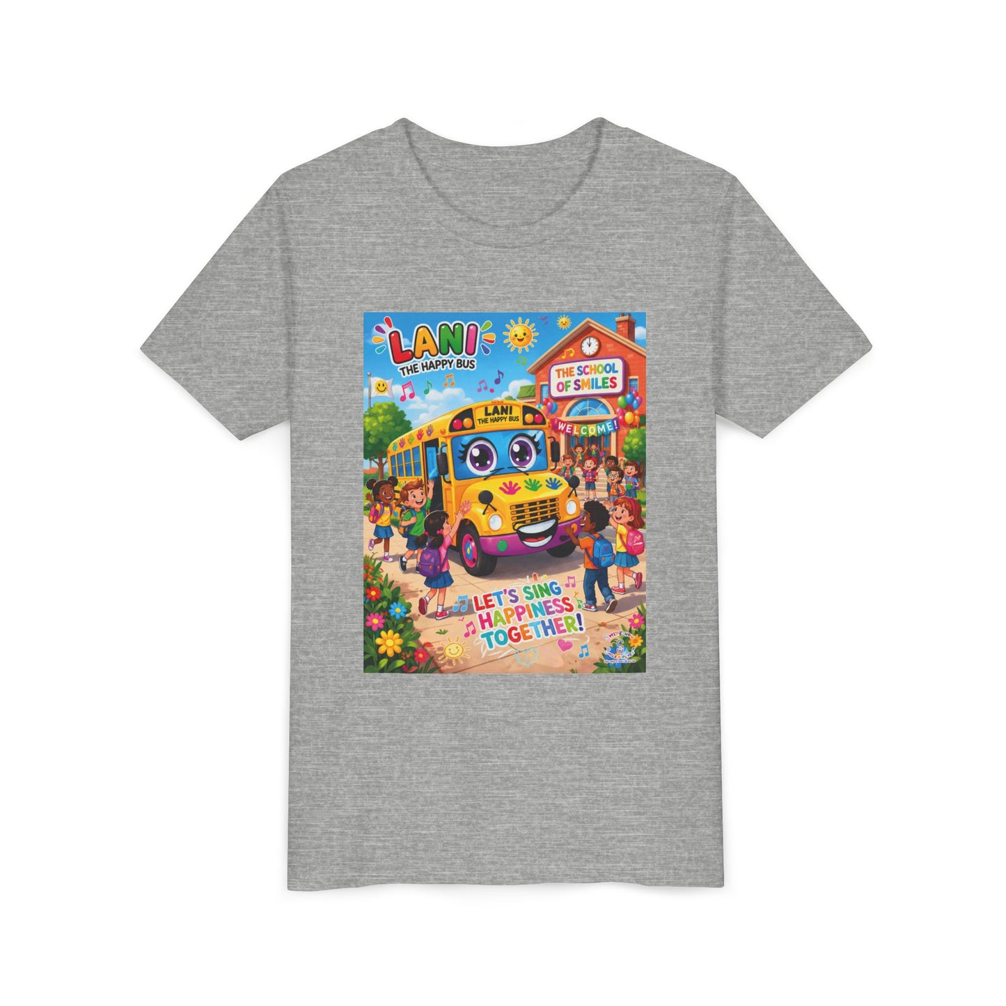 Lani™ Youth Short Sleeve Tee – "Let's Sing Happiness Together!" Graphic
