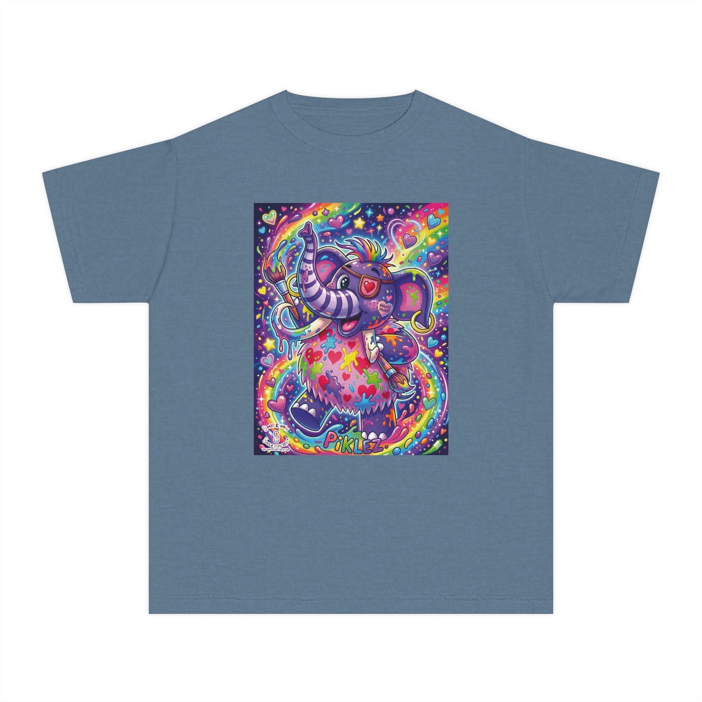Piklez™ Youth Midweight Tee – "Magic Paint!" Graphic Shirt | Smile Universe Collection