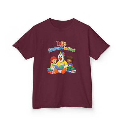 TuBz™ "Kindness Is Cool" Kids T-Shirt - Positive Message Graphic Tee | Smile Universe TuBz4Kidz