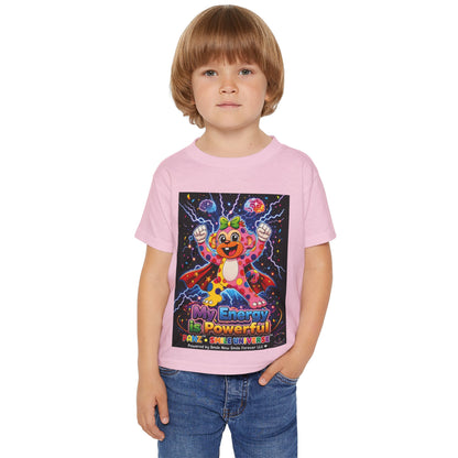 Panz™ Heavy Cotton™ Toddler T-Shirt – "My Energy is Powerful" Graphic Tee | Smile Universe Collection