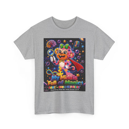 Panz™ Unisex Heavy Cotton™ Tee – "My Mind is Full of Magic" Graphic | Smile Universe Collection
