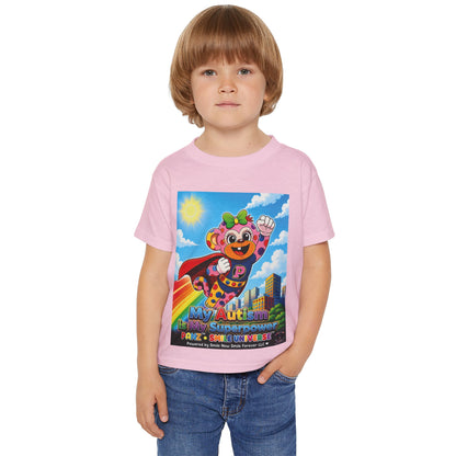 Panz™ Heavy Cotton™ Toddler T-Shirt – "My Autism is My Superpower" Graphic | Smile Universe Collection