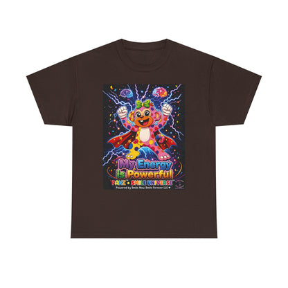 Panz™ Unisex Heavy Cotton™ Tee For Adult – "My Energy is Powerful" Graphic Tee | Smile Universe Collection