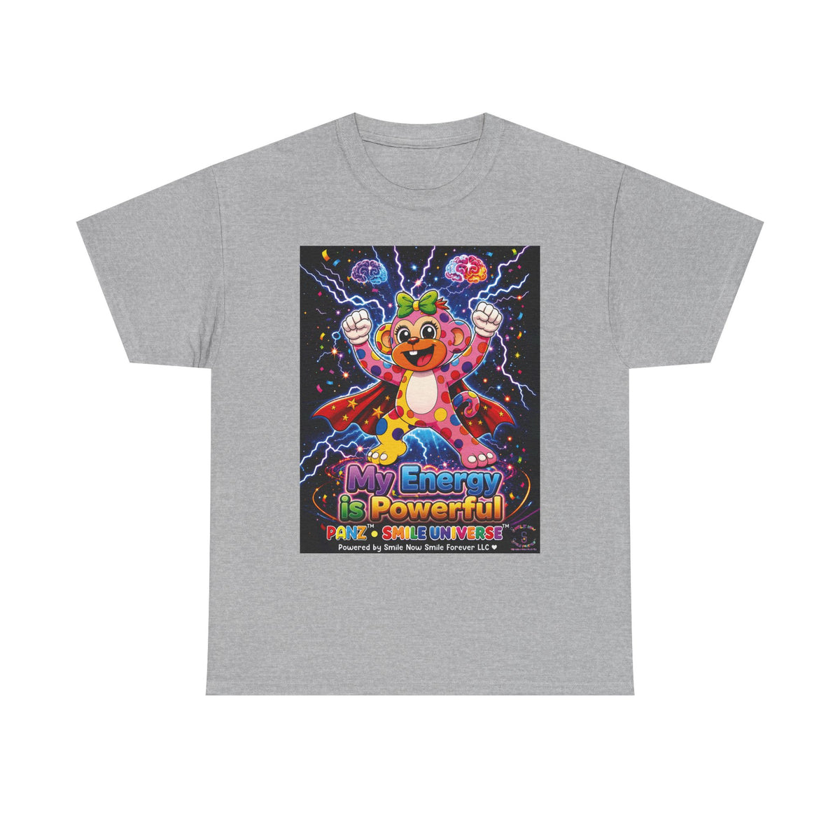 Panz™ Unisex Heavy Cotton™ Tee For Adult – "My Energy is Powerful" Graphic Tee | Smile Universe Collection