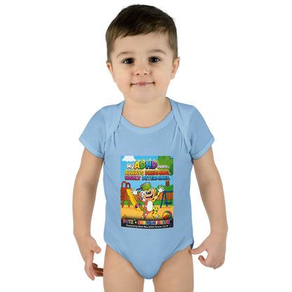 Potz™ Infant Baby Rib Bodysuit – "My ADHD Means Always Dreaming, Highly Determined" Graphic Onesie | Smile Universe Collection
