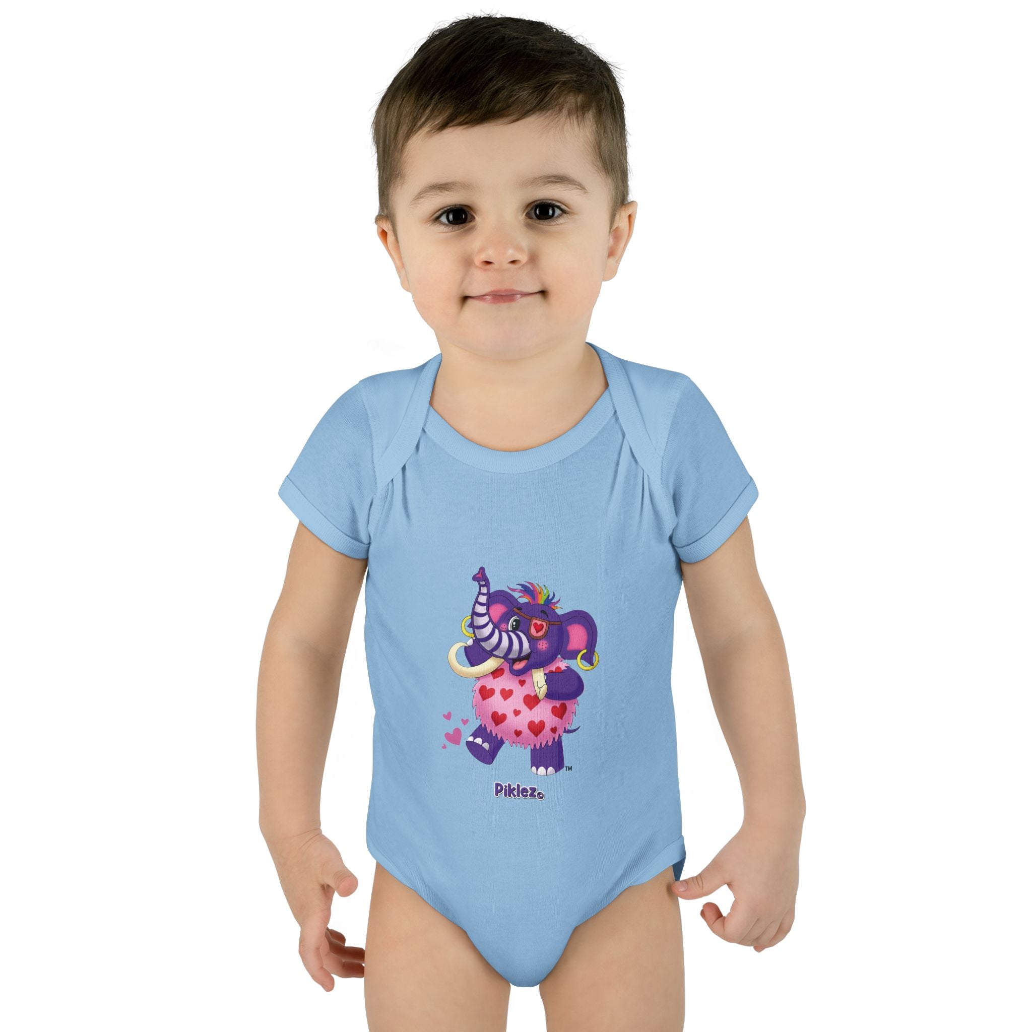 Piklez™ Infant Baby Rib Bodysuit – "Full of Love!" Graphic | Smile Universe Collection